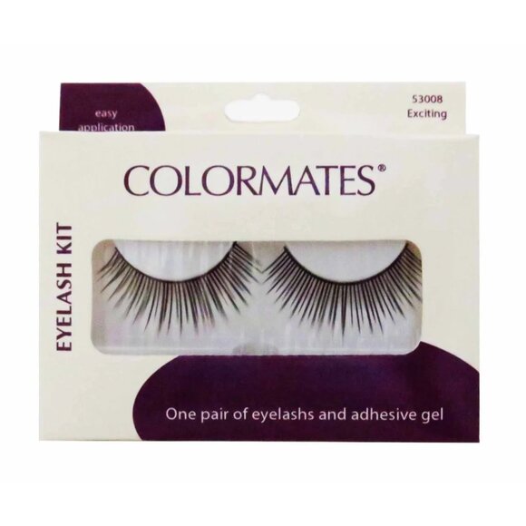Colormates Eyelash Kit Diva 53002 False Lashes with Adhesive Glue Lightweight Na - Picture 2 of 13